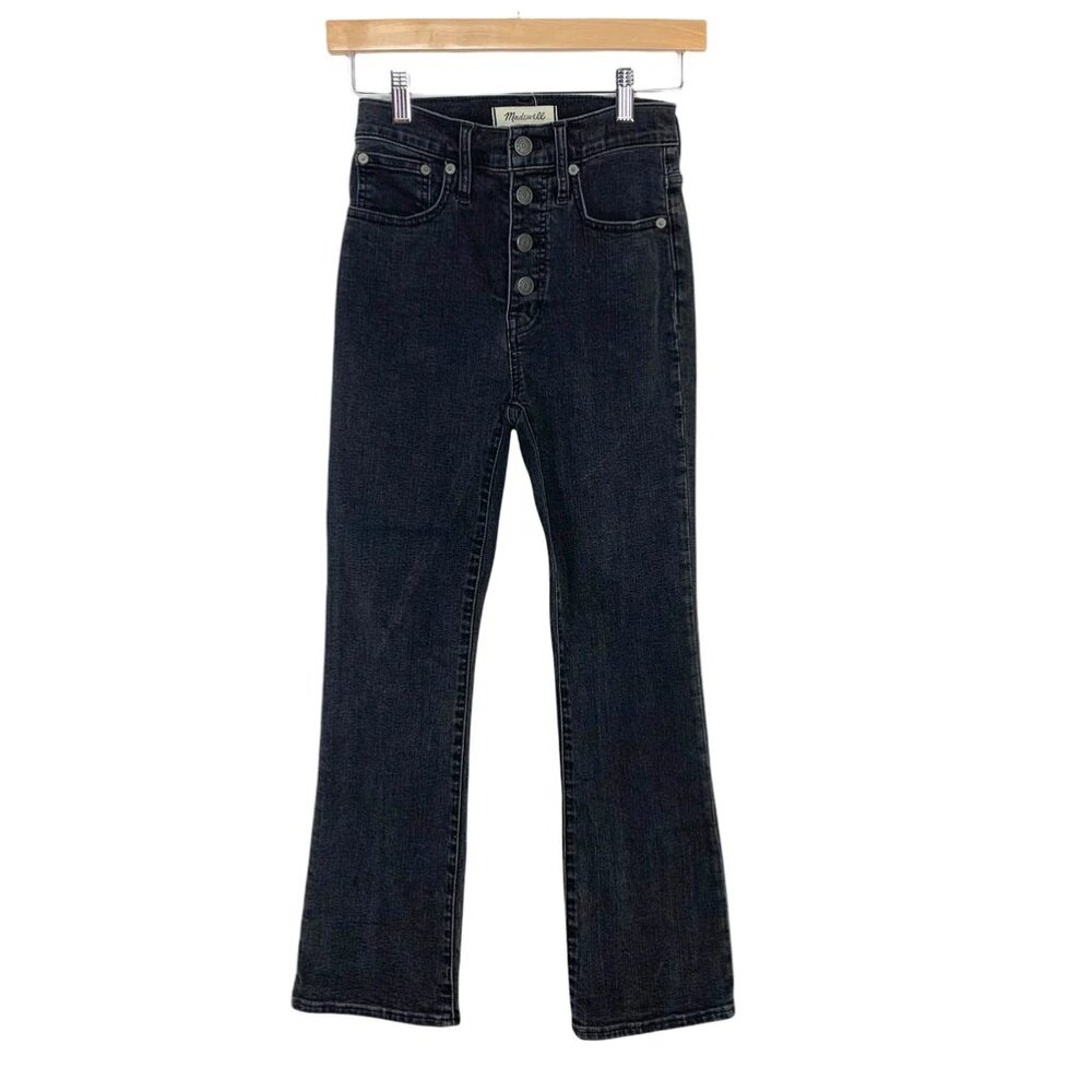 Madewell Cali Demi-Boot Denim Button Front High-Rise Jeans
